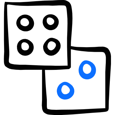 Board Game Dice 2 Icon from Freehand Duotone Set