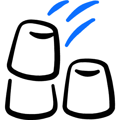 Board Game Stack Cups Icon from Freehand Duotone Set