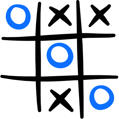 Board Game Tic Tac Toe Icon from Freehand Duotone Set