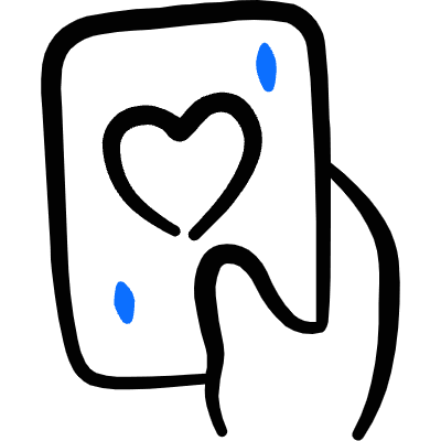 Card Game Cards Hold Icon from Freehand Duotone Set