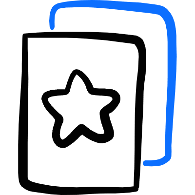 Card Game Cards Star Icon from Freehand Duotone Set