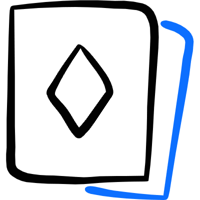 Card Game Diamond Icon from Freehand Duotone Set