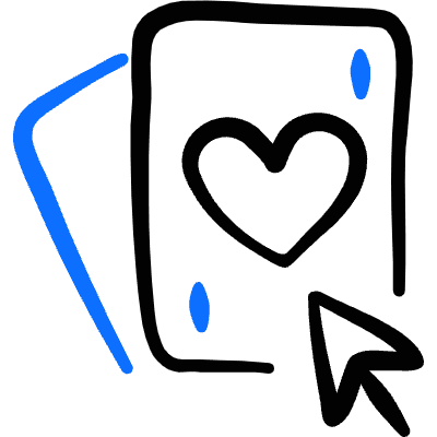 Card Game Diamond Cursor Choose Icon from Freehand Duotone Set