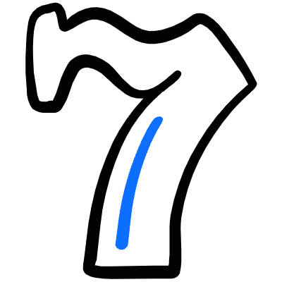 Casino Lucky 7 Icon from Freehand Duotone Set