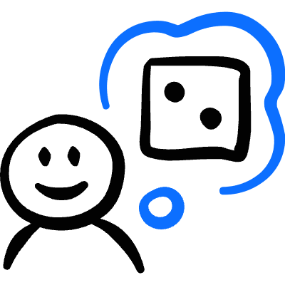 Casino Player Dice Icon from Freehand Duotone Set