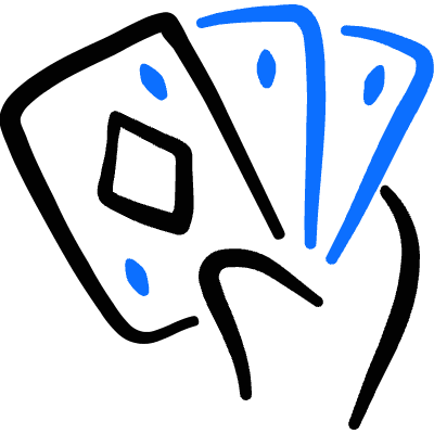 Casino Poker Icon from Freehand Duotone Set