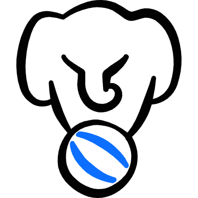 Circus Elephant Icon from Freehand Duotone Set