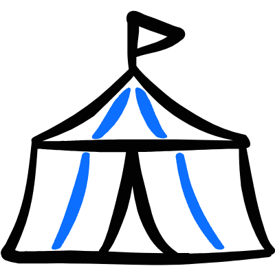Circus Tent Icon from Freehand Duotone Set
