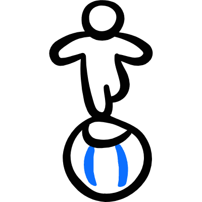 Circus Walking Ball Icon from Freehand Duotone Set