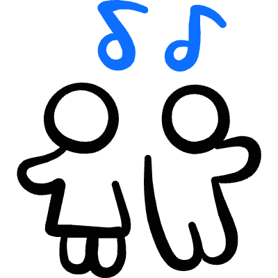 Concert Couple Duet Icon from Freehand Duotone Set