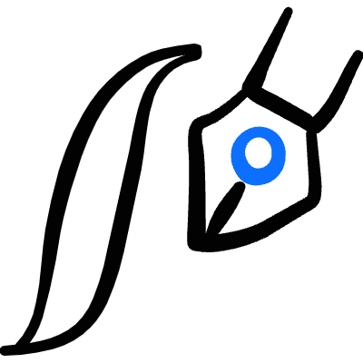 Crafts Calligraphy Icon from Freehand Duotone Set