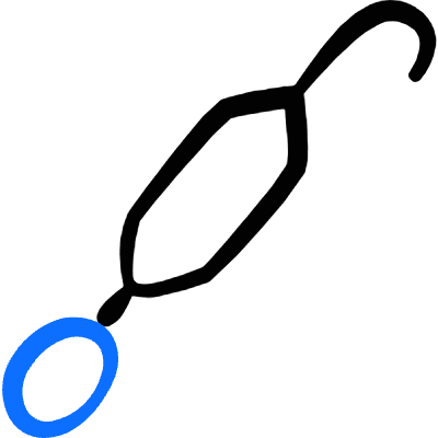 Crafts Knitting Hook Icon from Freehand Duotone Set