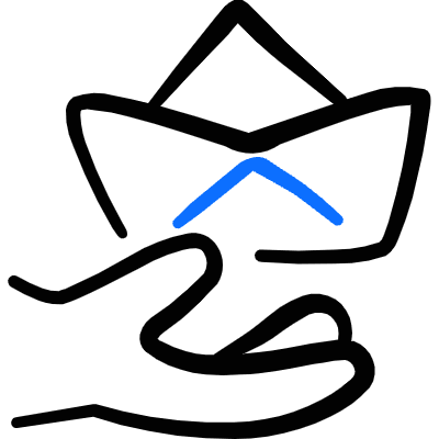 Crafts Origami Boat Icon from Freehand Duotone Set