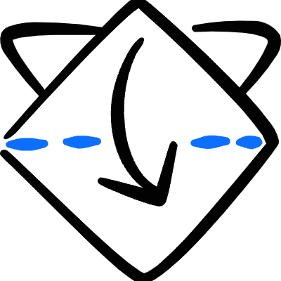Crafts Origami Folding Icon from Freehand Duotone Set