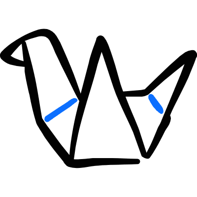 Crafts Origami Icon from Freehand Duotone Set