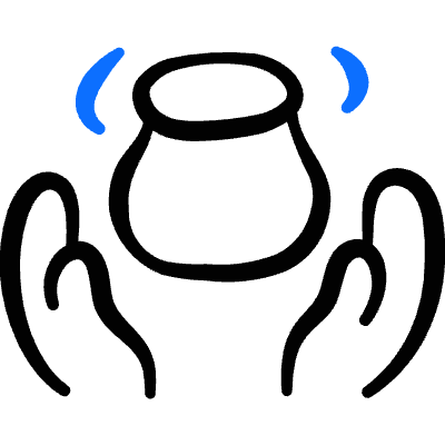 Crafts Pottery Icon from Freehand Duotone Set