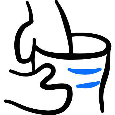 Crafts Pottery Hand Icon from Freehand Duotone Set