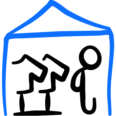 Farmer's Market Shirt Booth Icon from Freehand Duotone Set