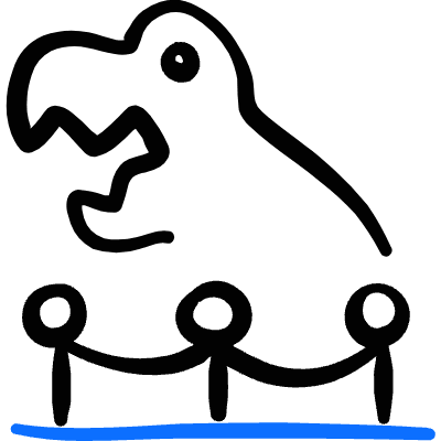 Museum Dinosaur Icon from Freehand Duotone Set