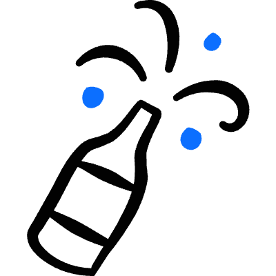 Party Champagne Open Icon from Freehand Duotone Set