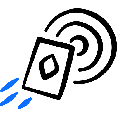 Show Card Throw Icon from Freehand Duotone Set