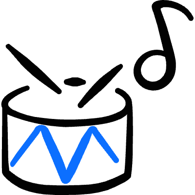 Show Drumming Icon from Freehand Duotone Set