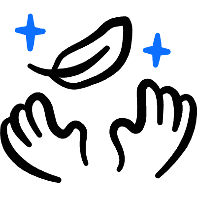 Show Magic Feather Icon from Freehand Duotone Set