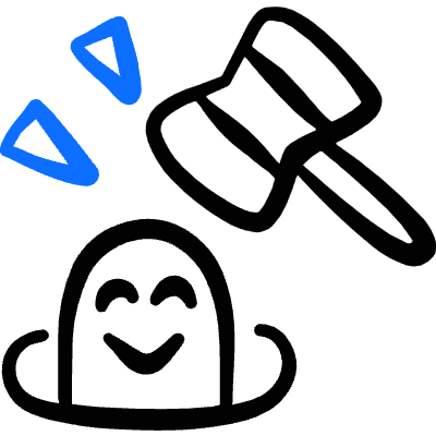 Show Mole Hammer Icon from Freehand Duotone Set