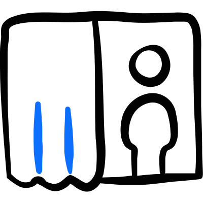 Show Theater Curtain Icon from Freehand Duotone Set