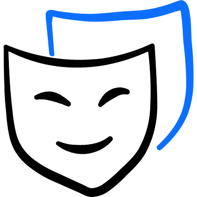 Show Theater Masks Icon from Freehand Duotone Set