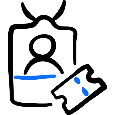 Ticket Card Icon from Freehand Duotone Set