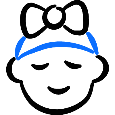 Baby Head Girl Icon from Freehand Duotone Set