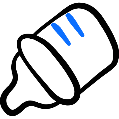 Baby Care Bottle Icon from Freehand Duotone Set