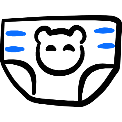 Baby Care Diaper Icon from Freehand Duotone Set