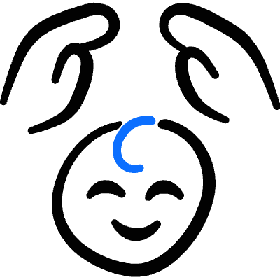 Baby Care Hand Protect Icon from Freehand Duotone Set