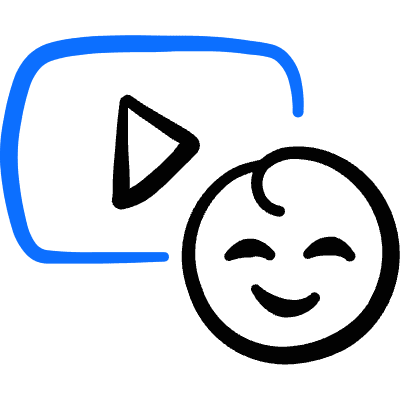 Baby Care Kid Channel Icon from Freehand Duotone Set