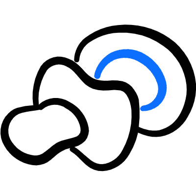 Baby Care Pacifier Icon from Freehand Duotone Set