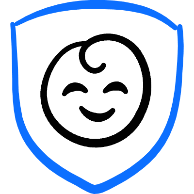 Baby Care Shield Icon from Freehand Duotone Set
