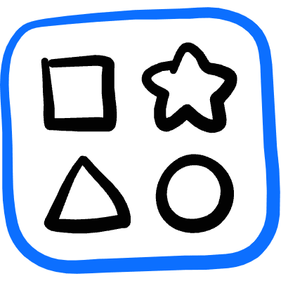 Educative Shape Blocks Icon from Freehand Duotone Set