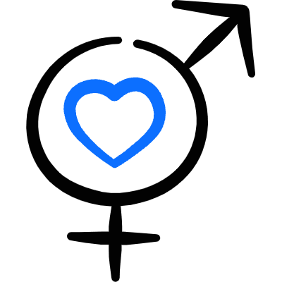 Gender Variance Bigender Heart Icon from Freehand Duotone Set