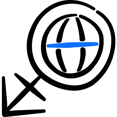 Gender Variance Bigender World Icon from Freehand Duotone Set