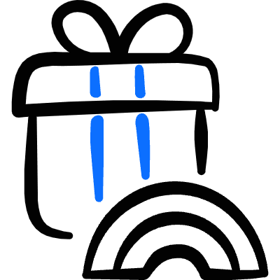 Gender Variance Gift Rainbow Icon from Freehand Duotone Set