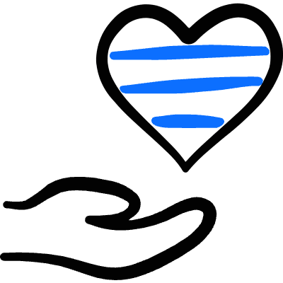 Gender Variance Hand Heart 1 Icon from Freehand Duotone Set