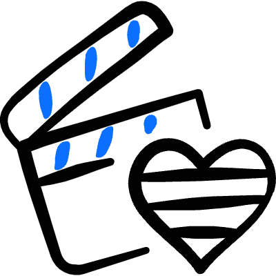 Gender Variance Heart Movies Icon from Freehand Duotone Set