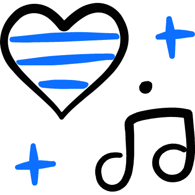 Gender Variance Heart Music Song Icon from Freehand Duotone Set