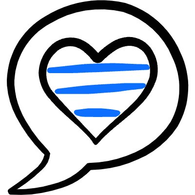 Gender Variance Heart Talk Bubble Icon from Freehand Duotone Set