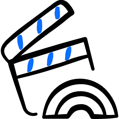 Gender Variance Rainbow Movies Icon from Freehand Duotone Set