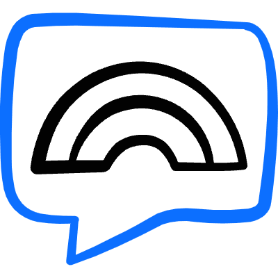 Gender Variance Raindow Bubble Icon from Freehand Duotone Set