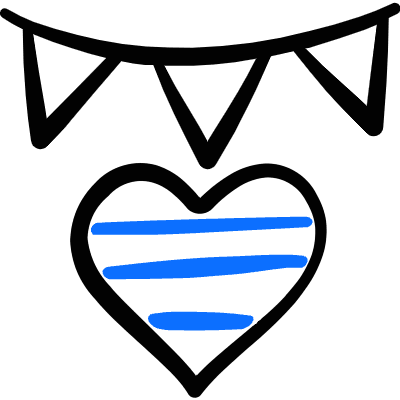 Gender Variance Raindow Heart Decoration Icon from Freehand Duotone Set