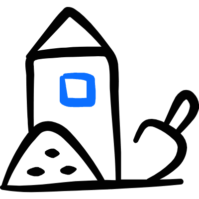 Family Outdoors Sand House Icon from Freehand Duotone Set